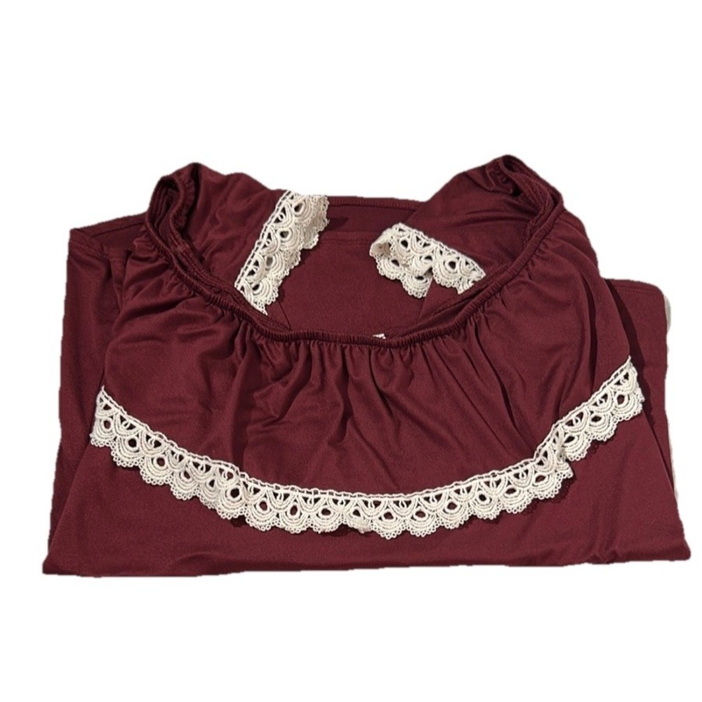 Banabee Women's Burgundy Blouse Plus size 3X Preowned